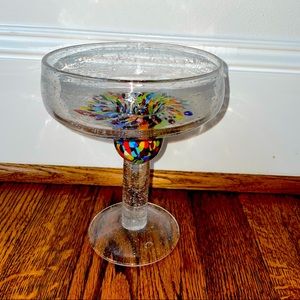 Hand painted margarita glass
